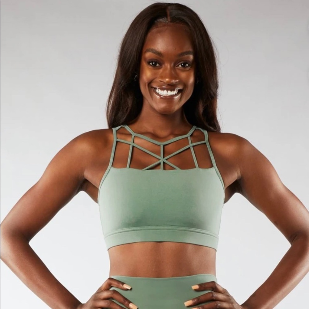 Buffbunny botanical bra ! Agave green